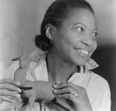 Augusta Savage, an American sculptor associated with the Harlem Renaissance, is one of the artists Arrington is writing about in her book. (Photo source: Wikimedia Commons)