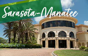 rotunda building and words sarasota manatee