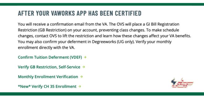 Screenshot of after certification