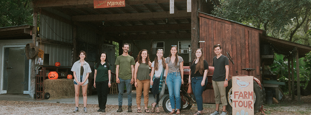 group at a farm tour