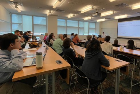 Students seated at conference during the event