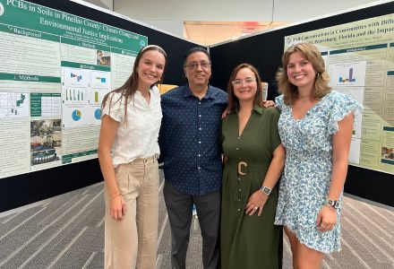 PIACCART undergraduate students at REU poster symposium. (Photo courtesy of Christina Cummings)