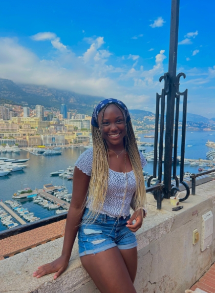 Biomedical sciences student Lauryn Tanner in Nice, France. (Photo courtesy of Lauryn Tanner)