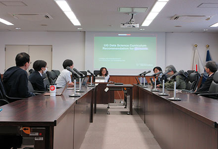 Dr. Loni Hagen (center) after giving a lecture at Kyoto University, Japan. (Photo courtesy of Dr. Loni Hagen)