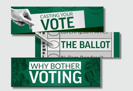 Modules in the “Being a Voter” Canvas course.