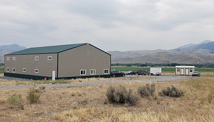 New storage sheds at the field site in Idaho. (Photo courtesy of Judy McIlrath)