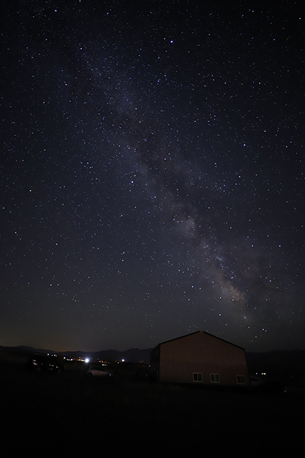 A view of The Milky Way over the field station building. (Photo courtesy of Angelika Hart)