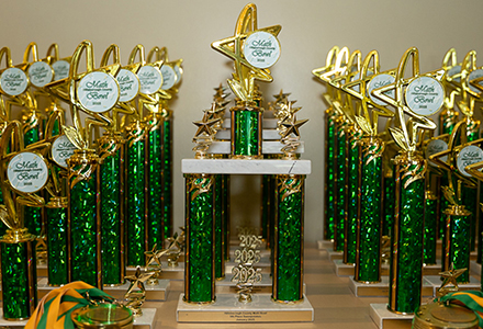 Math Bowl trophies (Photo by Corey Lepak)