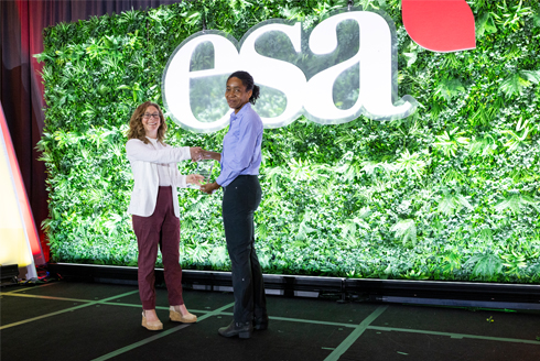 Luanna Prevost, PhD, (right) is the recipient of the Ecological Society of America’s Eugene P. Odum Award for Excellence in Ecology Education. (Photo courtesy of Luanna Prevost)