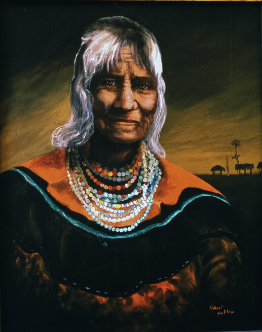 Painting of Seminole Polly Parker
