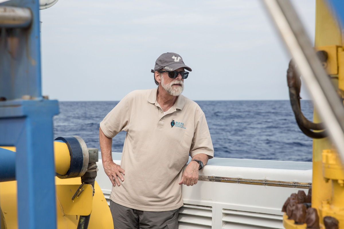 Murray aboard research vessel Hercules