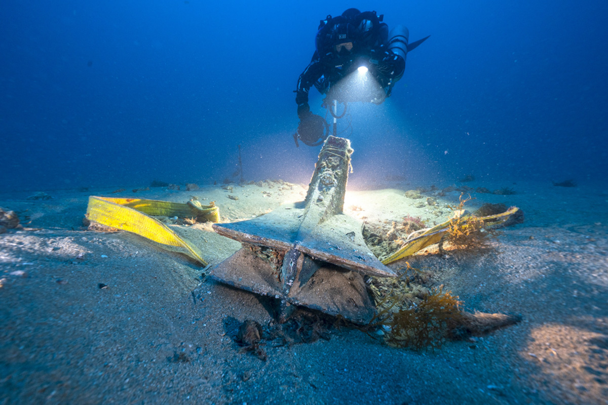 Murray - one of Egadi Rams ready for lifting - Photo credit - Global Underwater Explorers