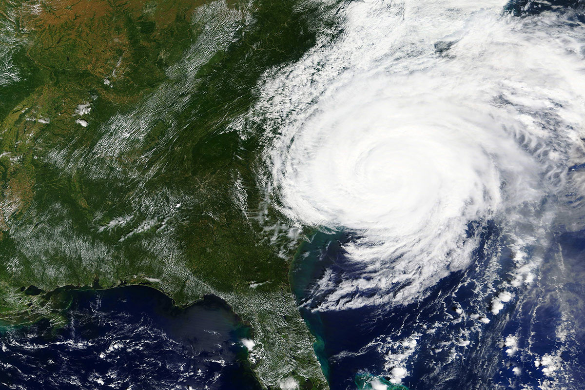 hurricane satellite view