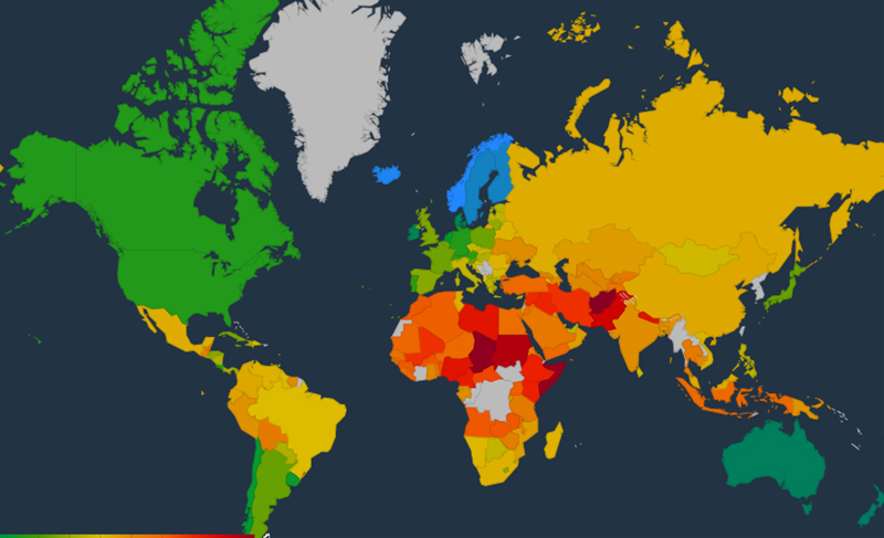 Tribalism Index map
