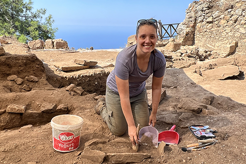 Elizabeth Bews at Syedra Archaeological Site in Alanya, Turkey in 2023. (Photo courtesy of Elizabeth Bews)