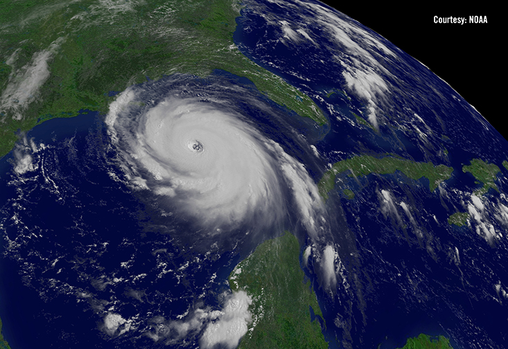NOAA image of a hurricane