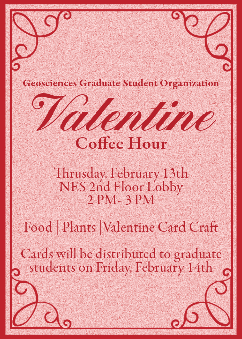 flyer for valentine coffee hour event