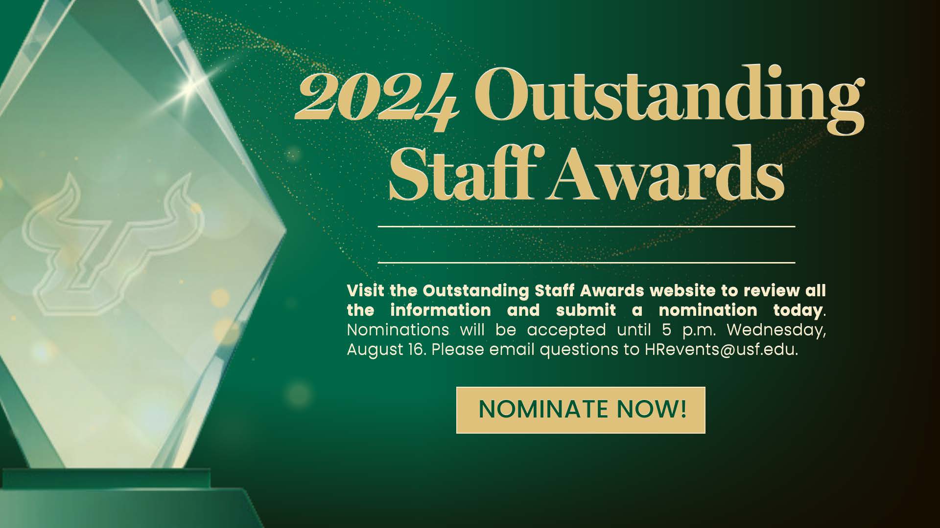2024 Outstanding Staff Award Nominations are Currently Being Accepted