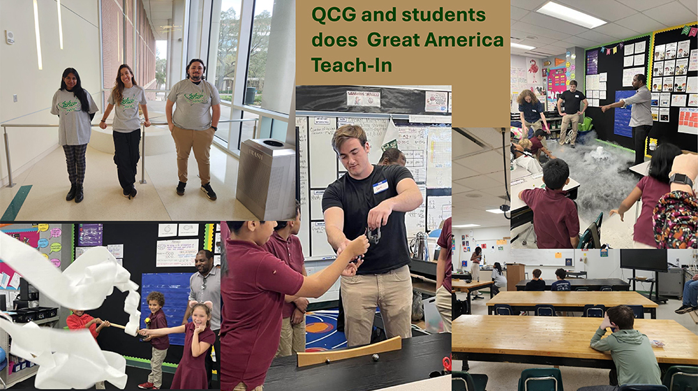 QCG and students does Great America Teach-In