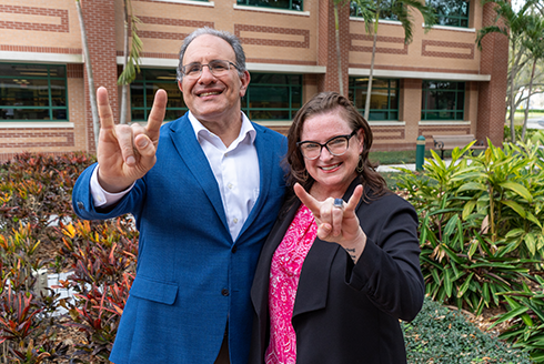 Steven Tauber, a longtime faculty member and current vice provost for faculty administration, and his wife, Meghan.