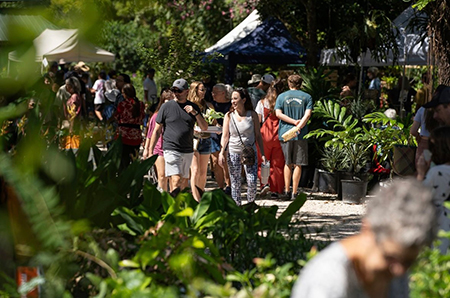 People walking at the Gardens