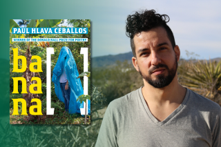 Paul Ceballos headshot with book cover image of Banana