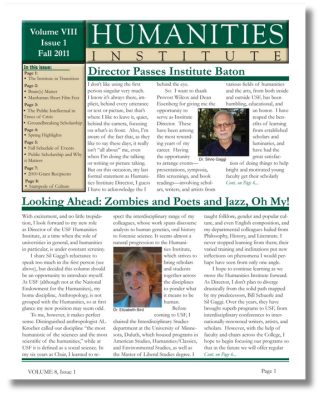 Newsletter Fall 2011 Cover
