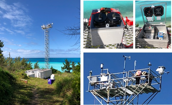 The VOC automatic sampling unit on top of the measurements tower in Bermuda