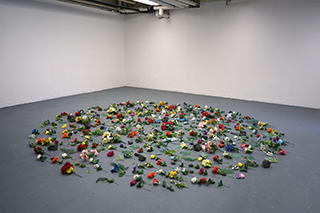 Adam Farcus - Wake (discarded cemetery flowers, clinkers) 2024