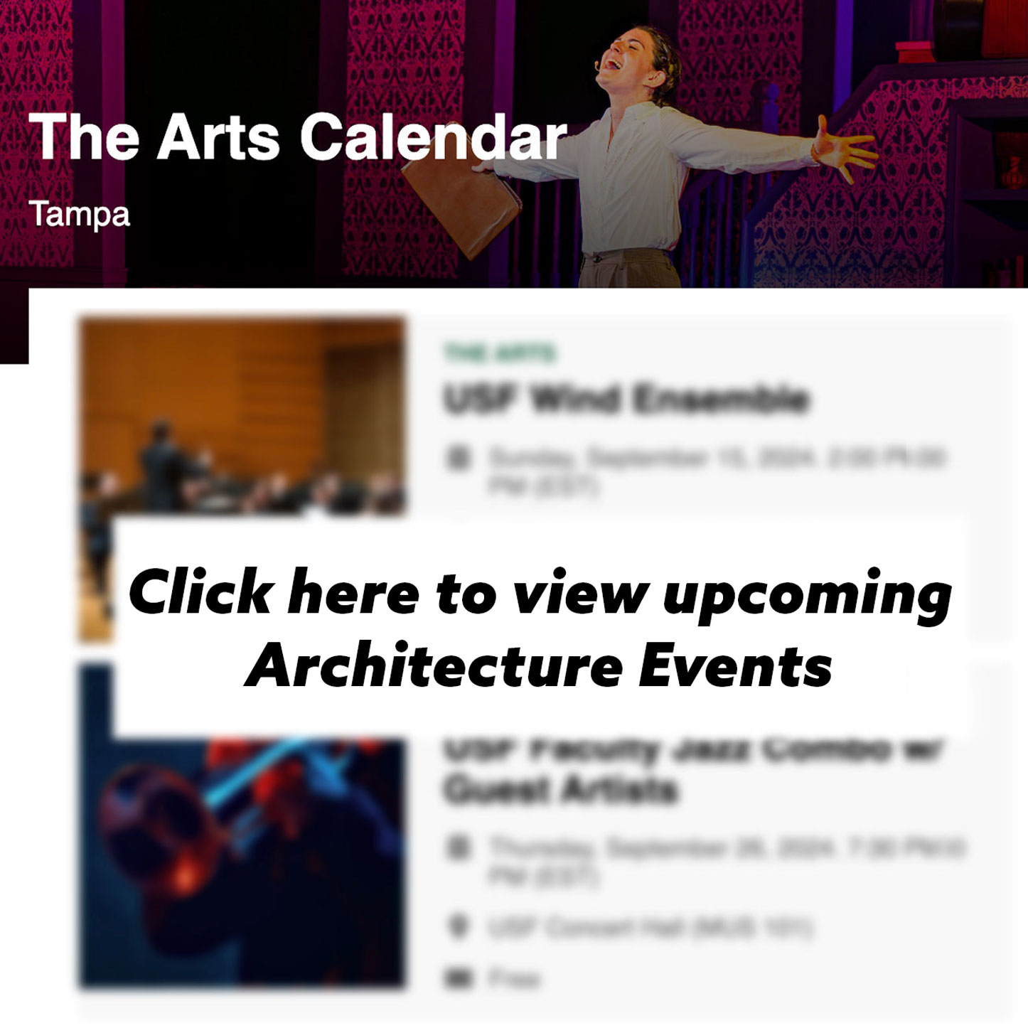 Events calendar preview.