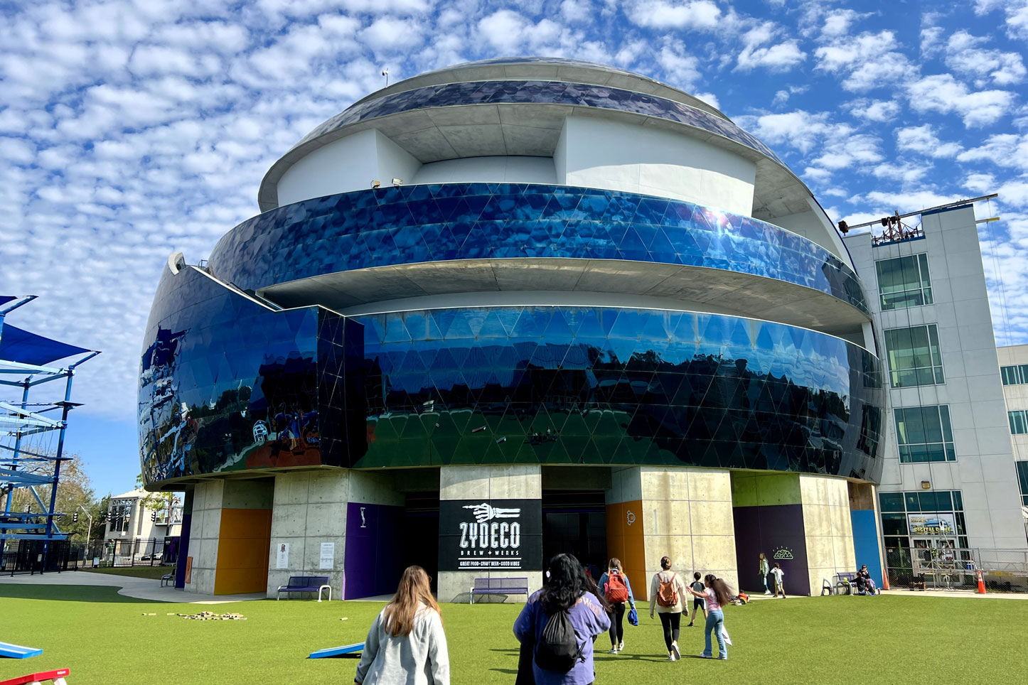 Exterior of the MOSI digital dome planetarium