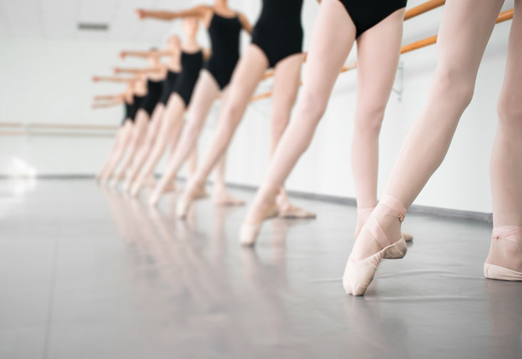 Ballerinas lined up