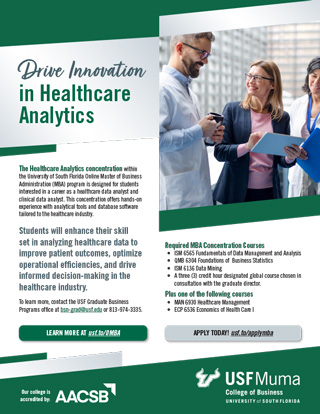 Healthcare Analytics Concentration flyer