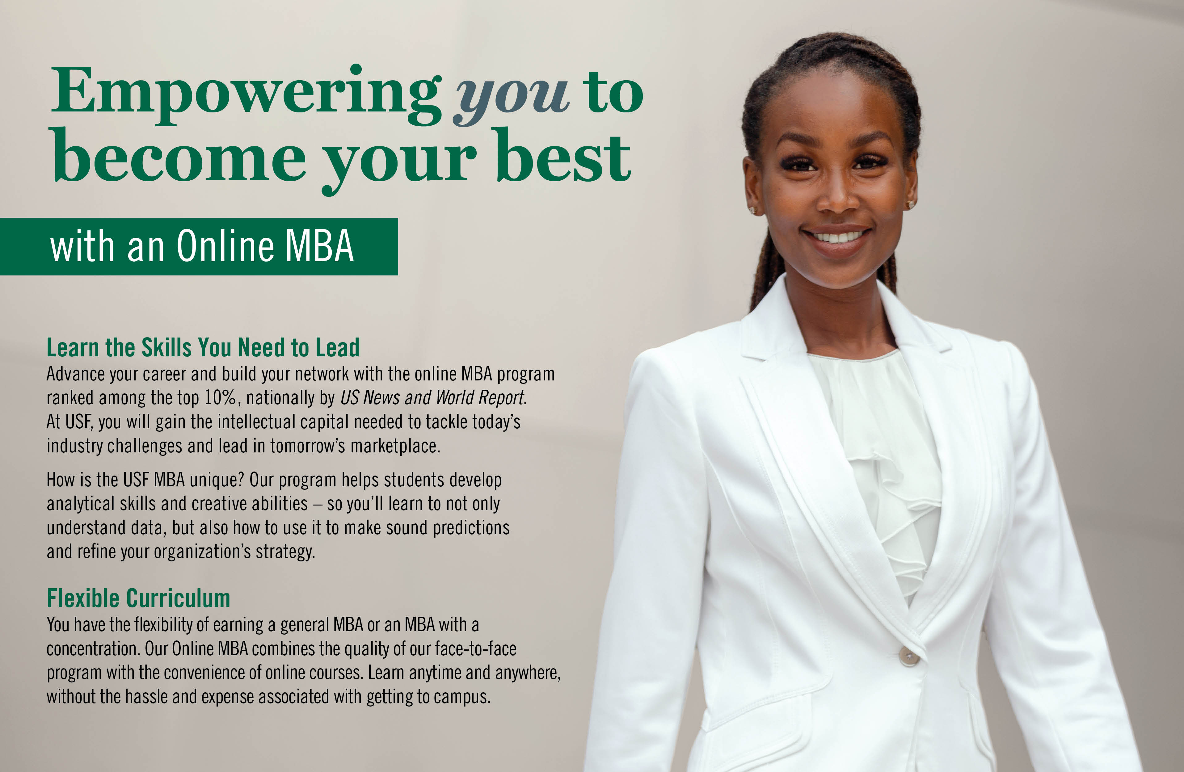 Online MBA Brochure description graphic
