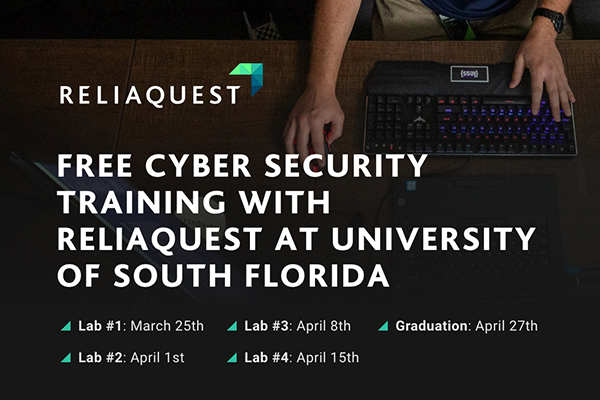 Free cybersecurity training with Reliaquest at USF