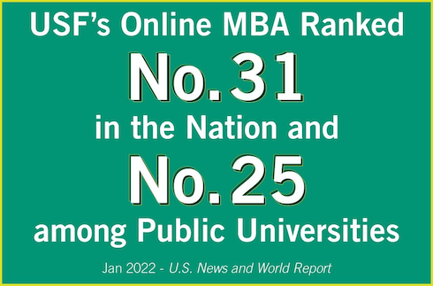 U.S. News & World Report Ranks Muma College of Business online MBA program No. 31 in the nation