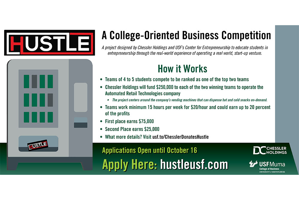 USF Muma College of Business on Instagram: ❗️HUSTLE 2.0 is hosting a  KICK-OFF event on Monday, Sept. 11 at 11 a.m.❗️ Come see us in the Marshall  Student Center Ballroom, Tampa campus.
