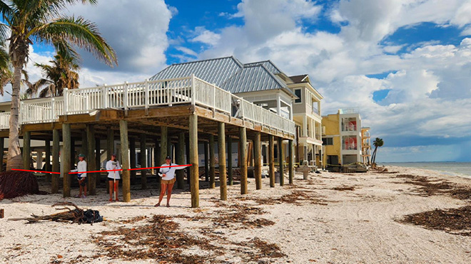 image of beach erosion during hurricanes