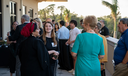 crowd outside event