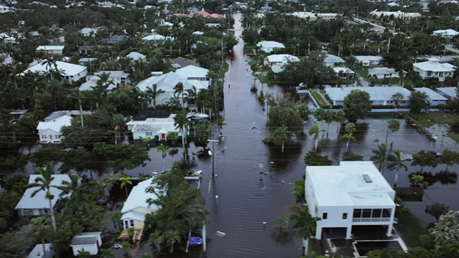 image of flooded homes