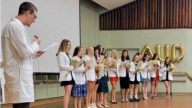 Audiology students at White Coat ceremony