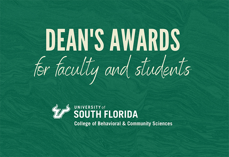 Dean's Awards for faculty and students and USF CBCS logo