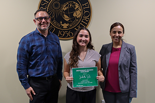 Matthew Foster, Isabella Rios and another faculty researcher