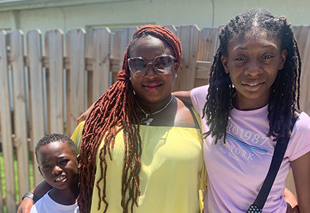 Ebony Jenkins and family