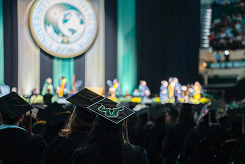 Students at commencement