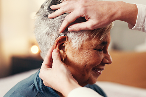Person is fitted for a hearing aid