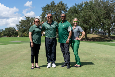 Group photo at the CORE Construction GYOTL Academy golf tournament.