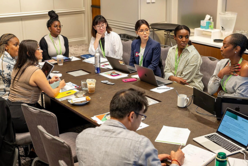 Dr. Wenyu Guo at an NCTE meeting.