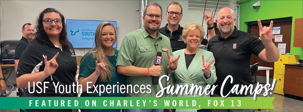 USF youth experiences summer camps featured on Charlie's world FOX 13