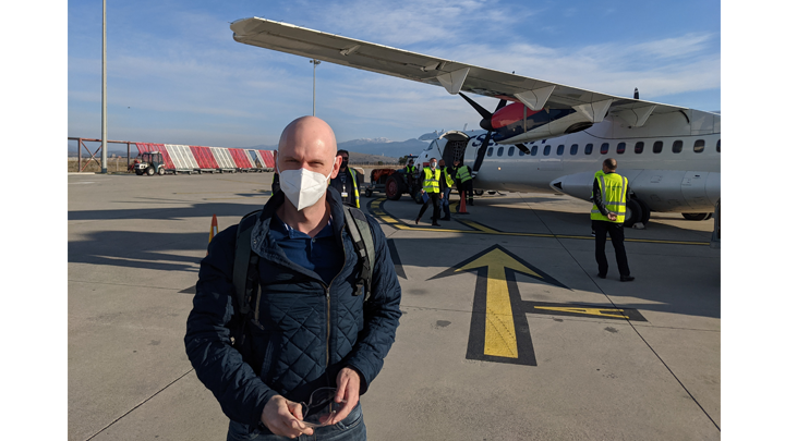 Kozlowski on the Podgorica Aiport tarmac